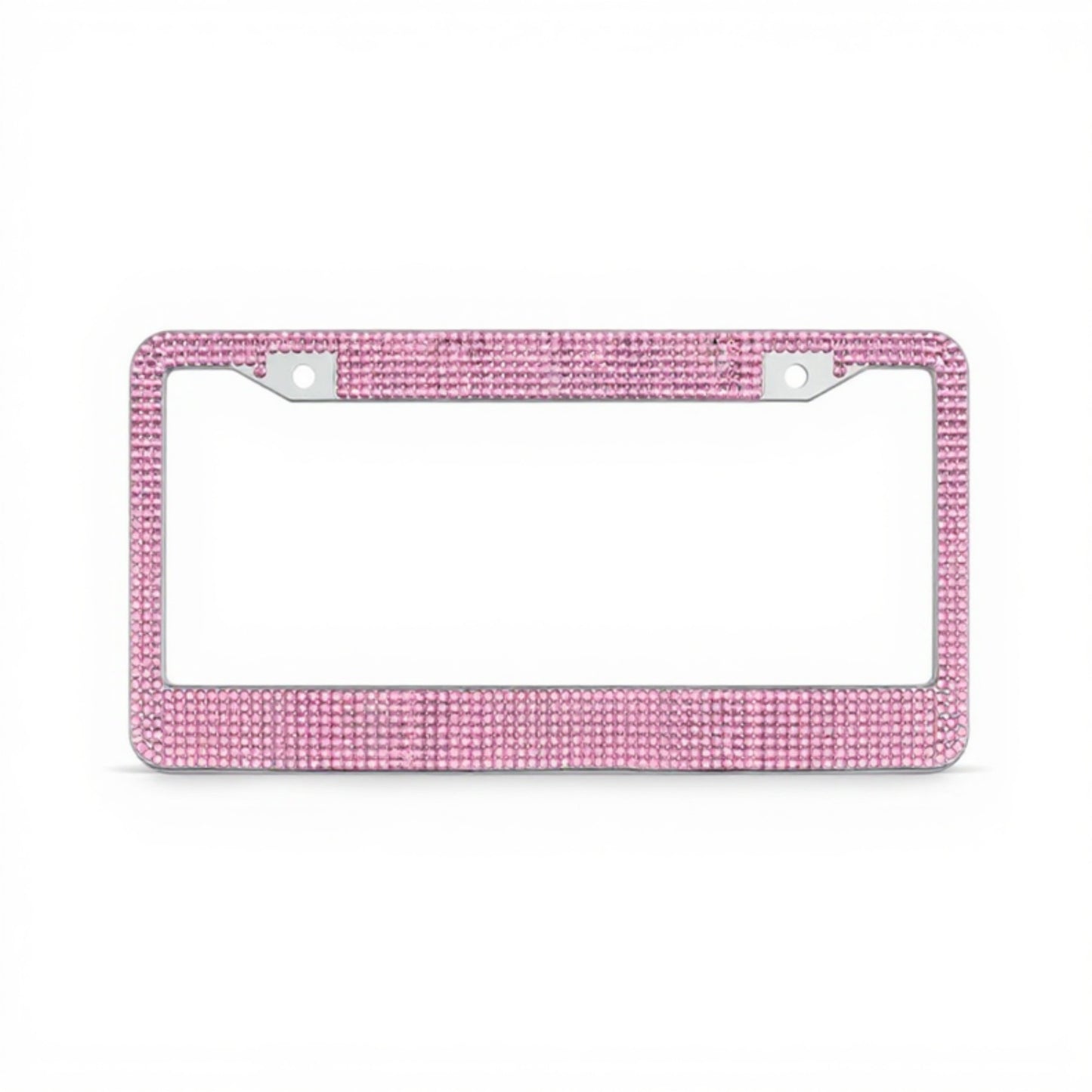 Anna-Kaci Rhinestone License Plate Frame 2-Piece Set Sparkling Crystal Car Accessory 12x6.5in