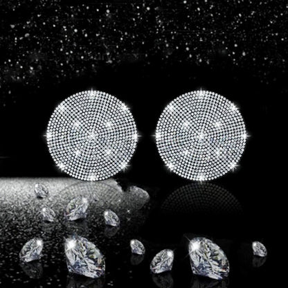 Anna-Kaci Rhinestone Car Cup Holder Coasters Anti-Slip Sparkling Crystal Set of 2