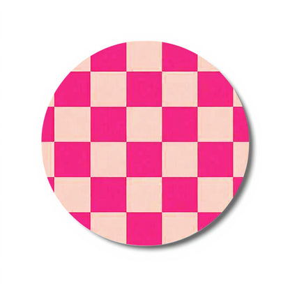 Anna-Kaci Checkered Car Cup Holder Coasters Anti-Slip Absorbent Mats Set of 2