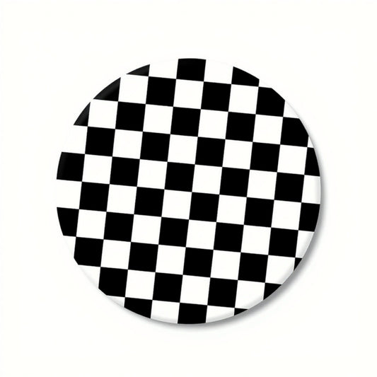 Anna-Kaci Checkered Car Cup Holder Coasters Anti-Slip Absorbent Mats Set of 2