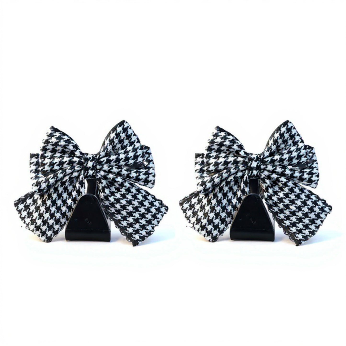 Anna-Kaci Decorative Ribbon Bow Car Headrest Hooks 2-Piece Set for Handbags and Accessories