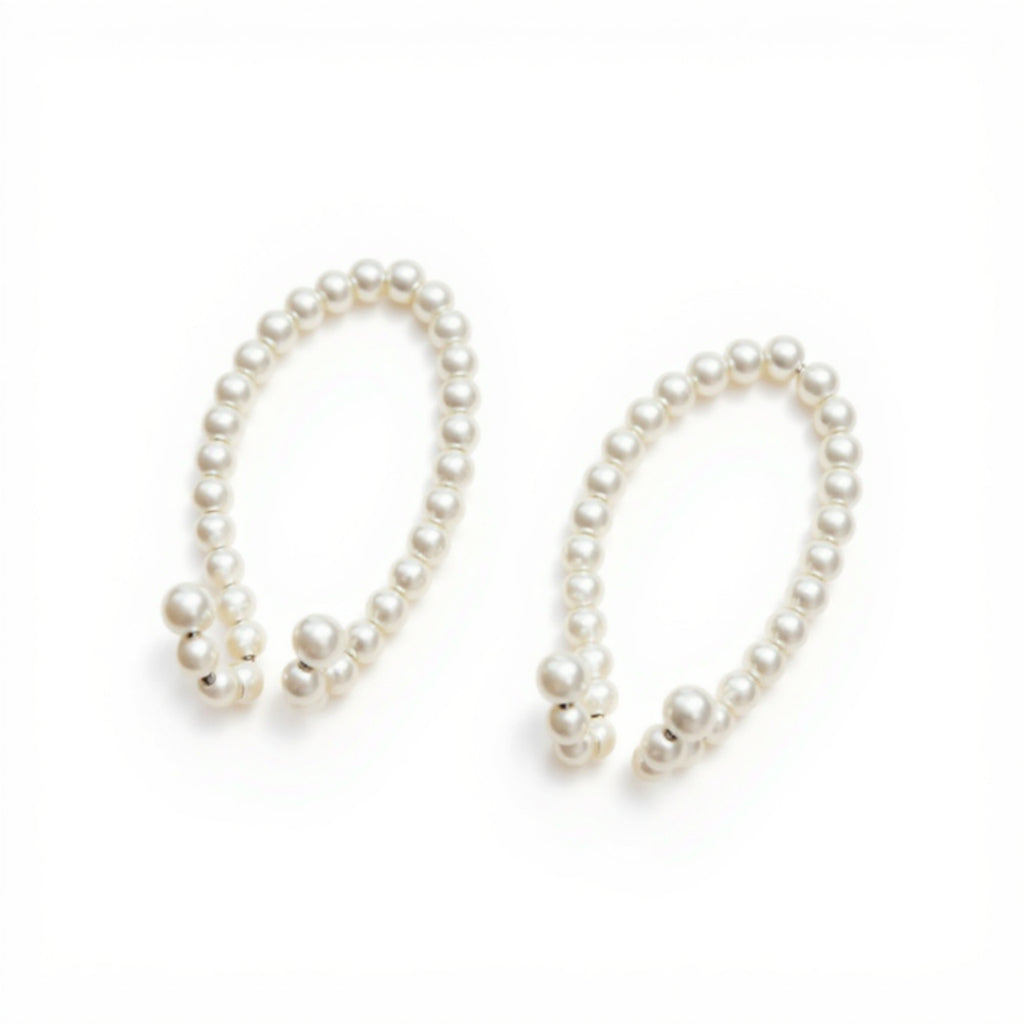 Anna-Kaci Pearl Beaded Car Headrest Hook Set Hanger for Handbags and Accessories