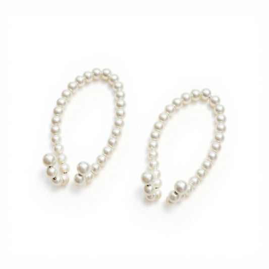 Anna-Kaci Pearl Beaded Car Headrest Hook Set Hanger for Handbags and Accessories