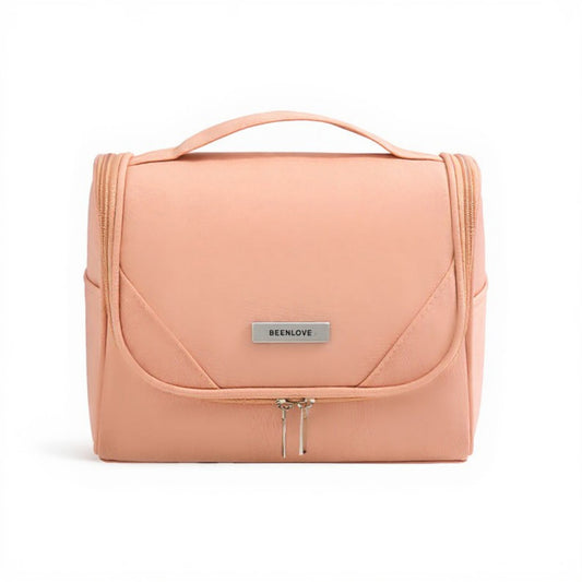 Anna-Kaci Hanging Toiletry Bag with Large Mesh Compartments and Built-In Hook Organizer