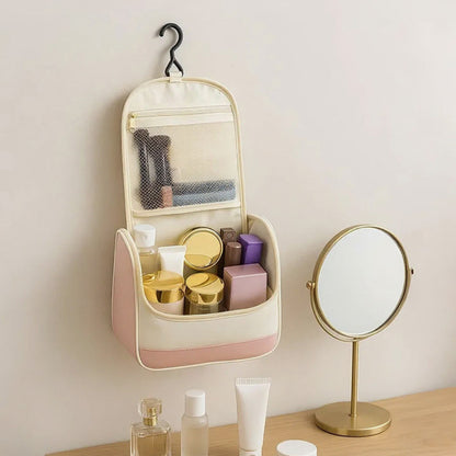 Anna-Kaci Hanging Travel Toiletry Bag with Mesh Pocket and Spacious Compartment Organizer