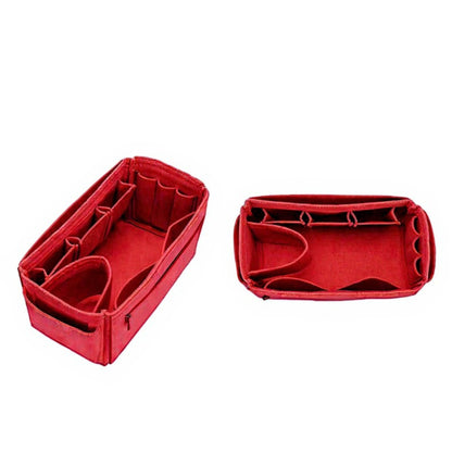 Anna-Kaci Felt Purse Organizer Insert with Multiple Pockets and Zipper Compartment