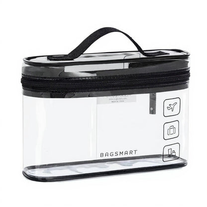 Anna-Kaci Clear Travel Toiletry Bag with 180¡ã Wide Opening and Waterproof PVC Design