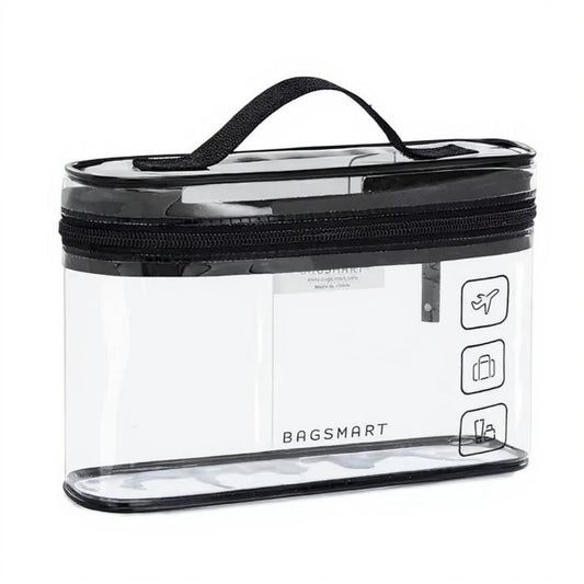 Anna-Kaci Clear Travel Toiletry Bag with 180¡ã Wide Opening and Waterproof PVC Design