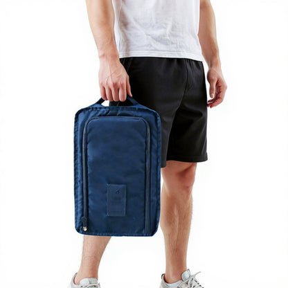 Anna-Kaci Women' s Travel Shoe Organizer Bag with Dual Zipper Compartments Lightweight Portable Design for Neatly Storing Footwear