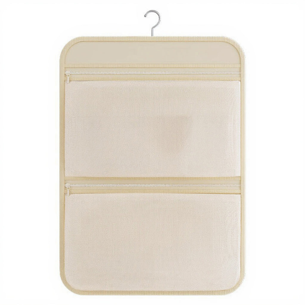 Anna-Kaci Women's Hanging Organizer with Dual Zippered Compartments Space-Saving Storage Design for Closets Bathrooms
