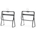 Anna-Kaci 2pcs Women's Clear Hanging Shower Organizer with Touch-Friendly Phone Pocket Water-Resistant Storage Shelf