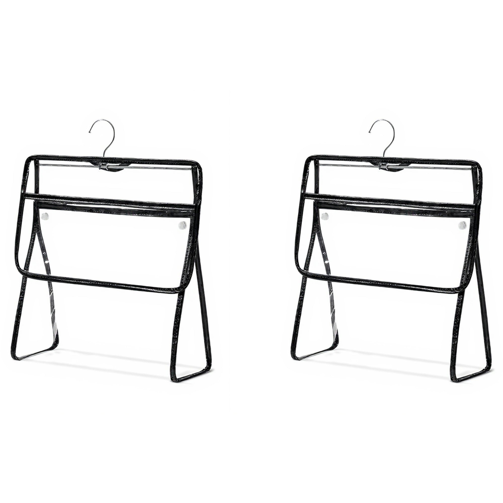 Anna-Kaci 2pcs Women's Clear Hanging Shower Organizer with Touch-Friendly Phone Pocket Water-Resistant Storage Shelf