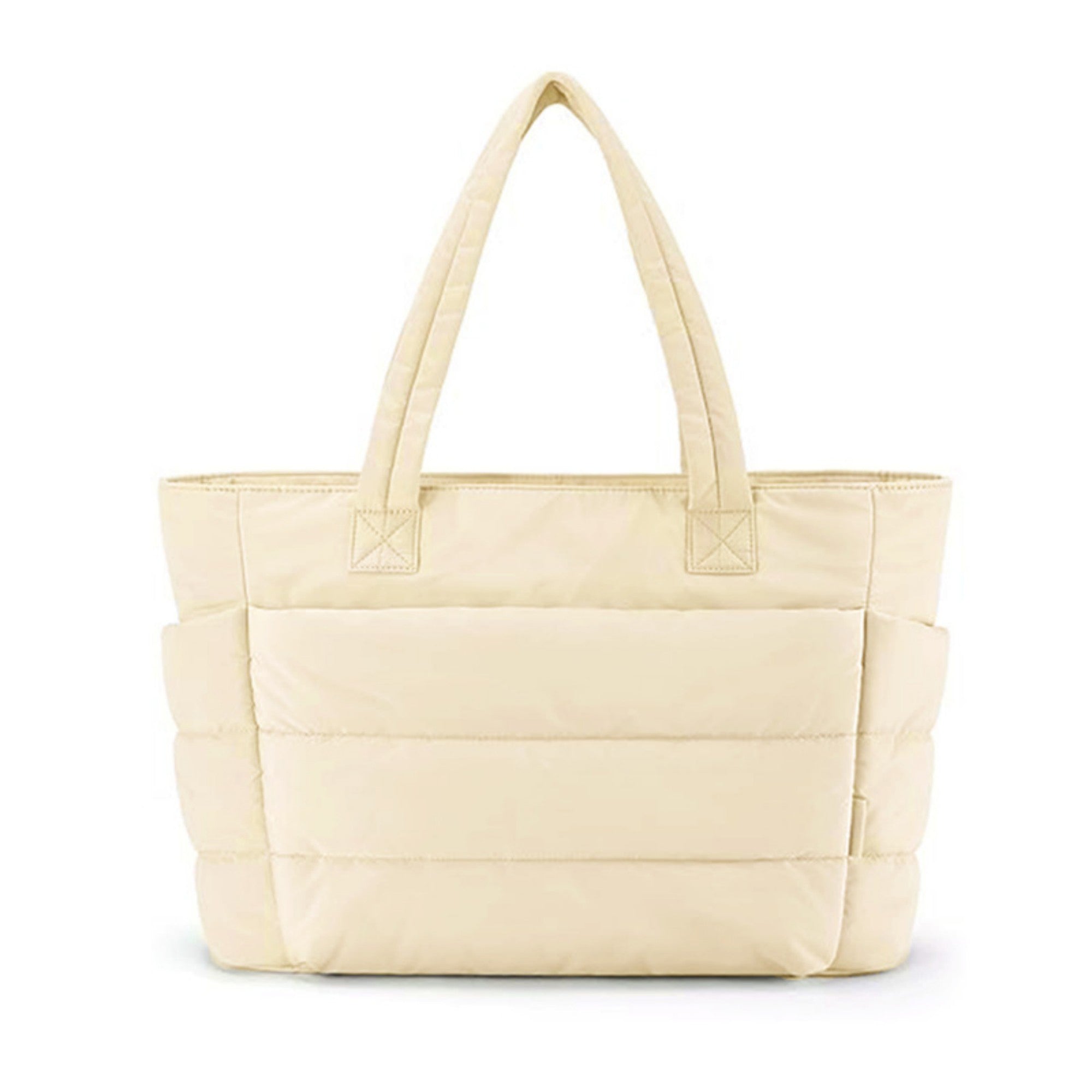 Anna-Kaci Women's Quilted Puffer Tote Bag with Soft Padded Panels and Spacious Interior Storage for Everyday Essentials