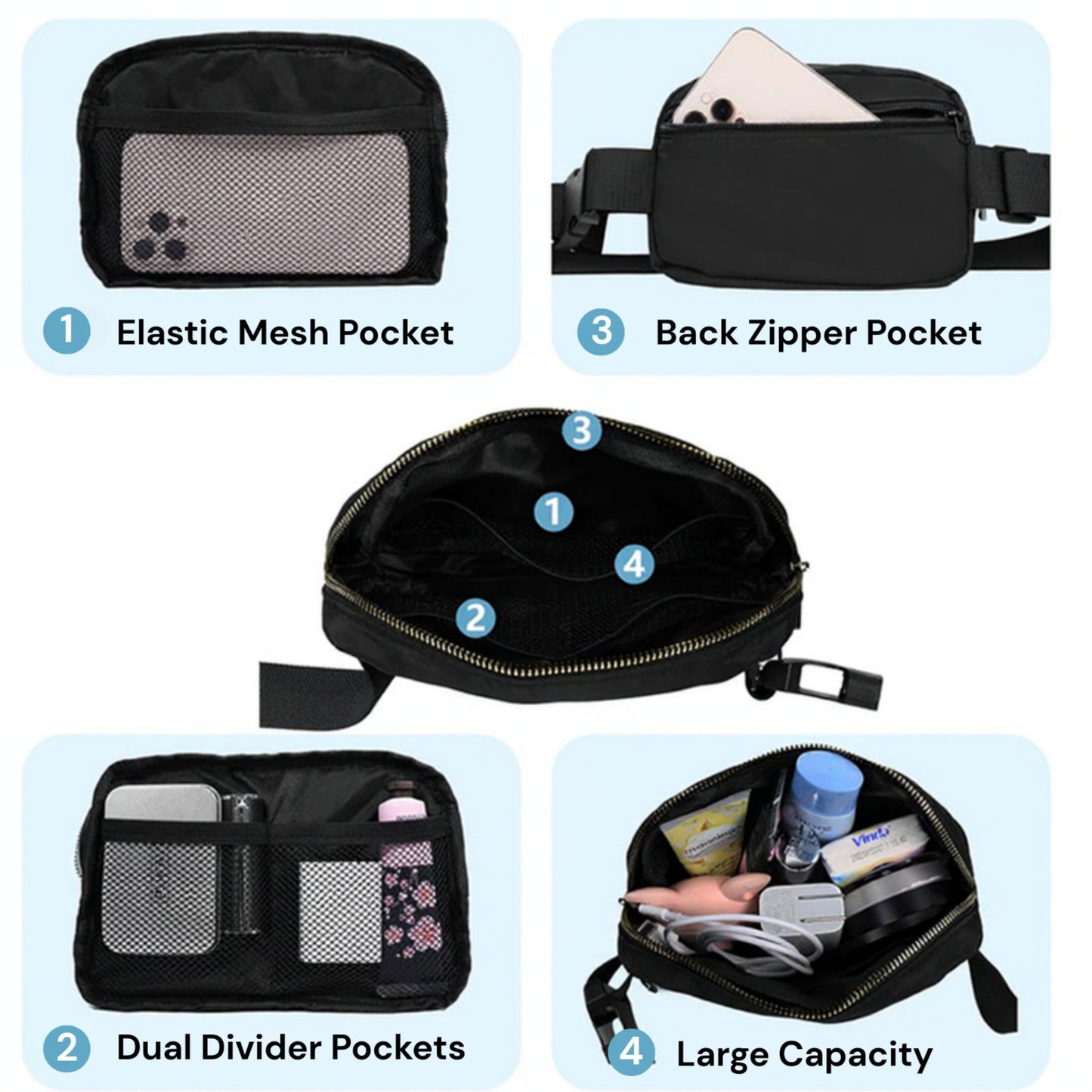 Anna-Kaci Women's Crossbody Sling Bag with Adjustable Strap and Zippered Main Compartment for Hands-Free Everyday Convenience