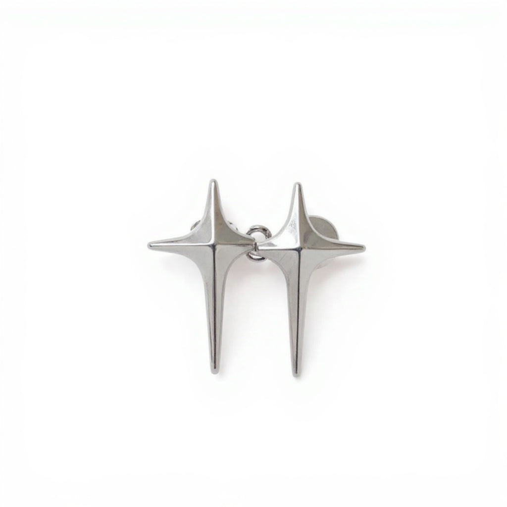 Anna-Kaci 3-Piece Star-Shaped Pant Buckle Extender Set with Sculpted Metal Spike Design for Adjustable Waistroom 1.5x1.4in