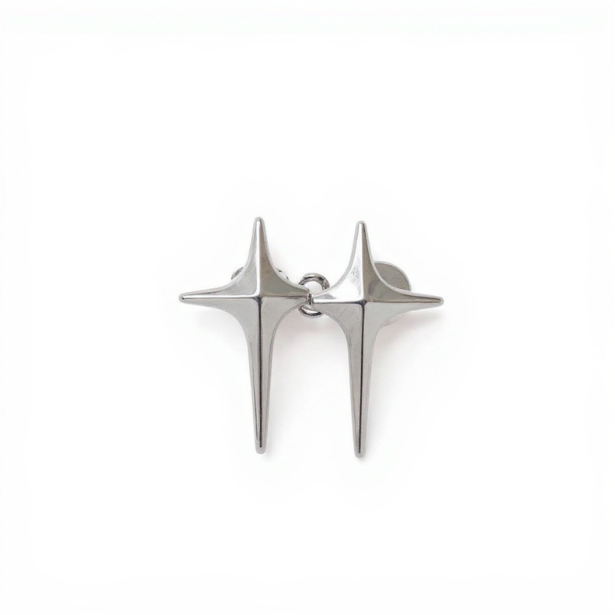 Anna-Kaci 3-Piece Star-Shaped Pant Buckle Extender Set with Sculpted Metal Spike Design for Adjustable Waistroom 1.5x1.4in