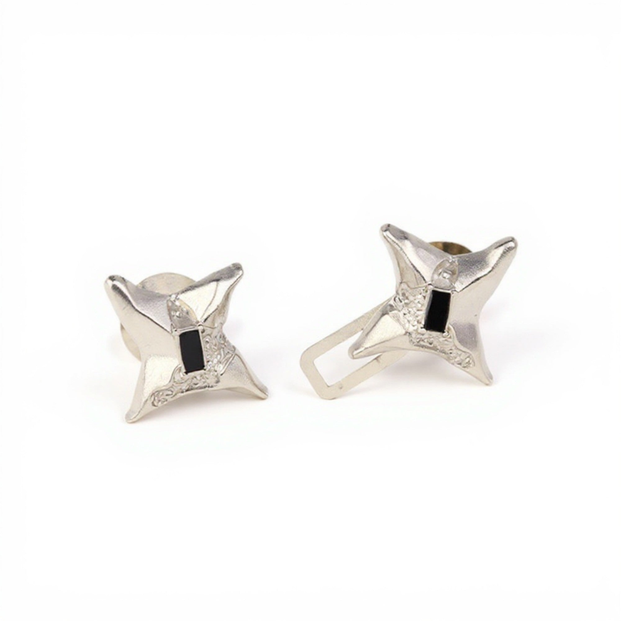 Anna-Kaci 3-Piece Star-Shaped Jean Buckle Extender Set with Sculpted Metal Design for Adjustable Fit and Added Waistroom Comfort 0.8in