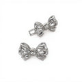 Anna-Kaci 3-Piece Bow-Shaped Jean Waist Extender Set with Decorative Metal Buckle Clips for Stylish Adjustable Fit and Added Waistroom 0.8in