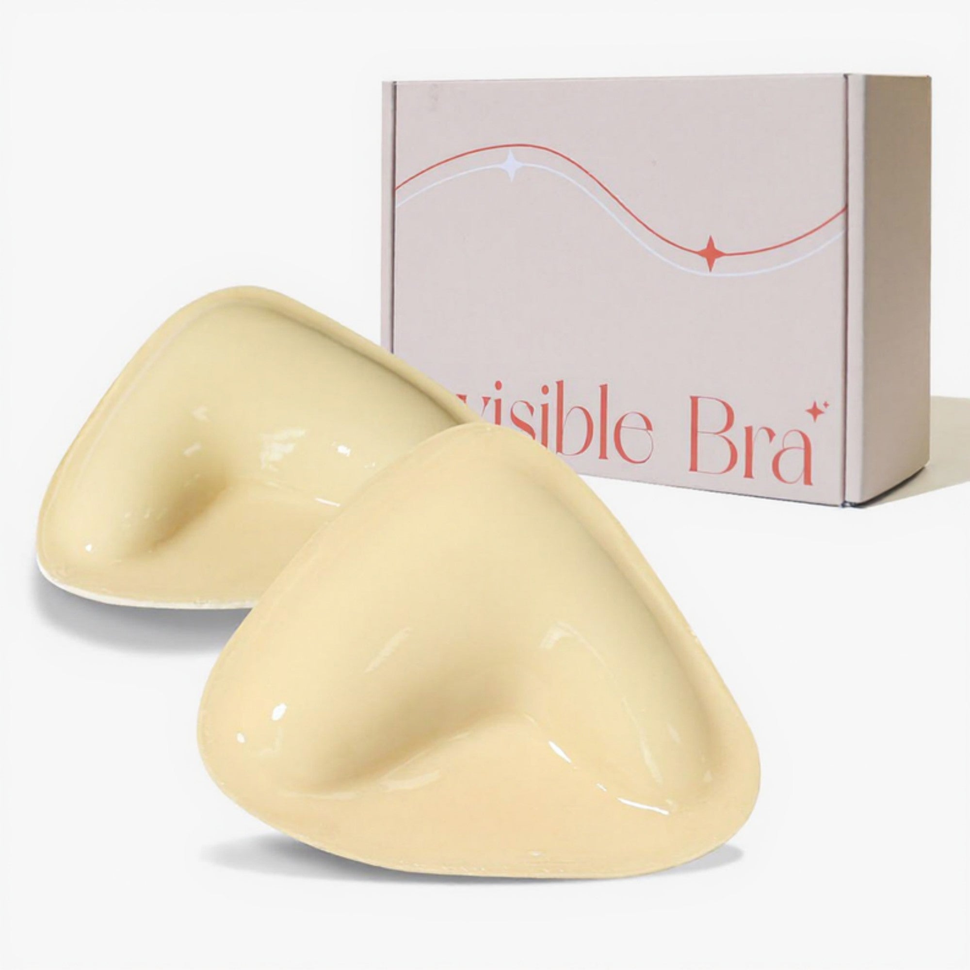 Anna-Kaci Washable Reusable Adhesive Bra Pads with Soft Flexible Shape and Strong Grip Design for Invisible Support 4.5x4.3in