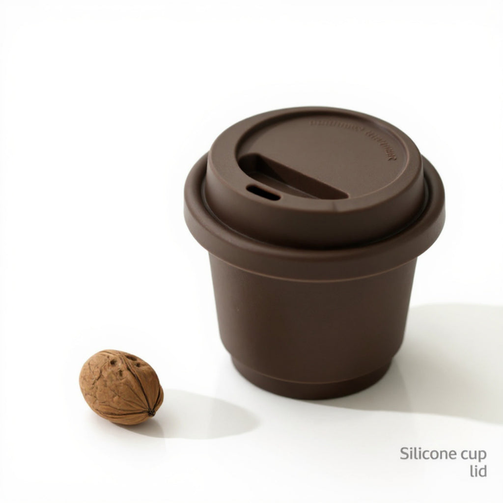 Anna-Kaci Reusable Silicone Coffee Cup Lid Spill Resistant Hot Drink Cover with Sip Opening 3.5x0.7in