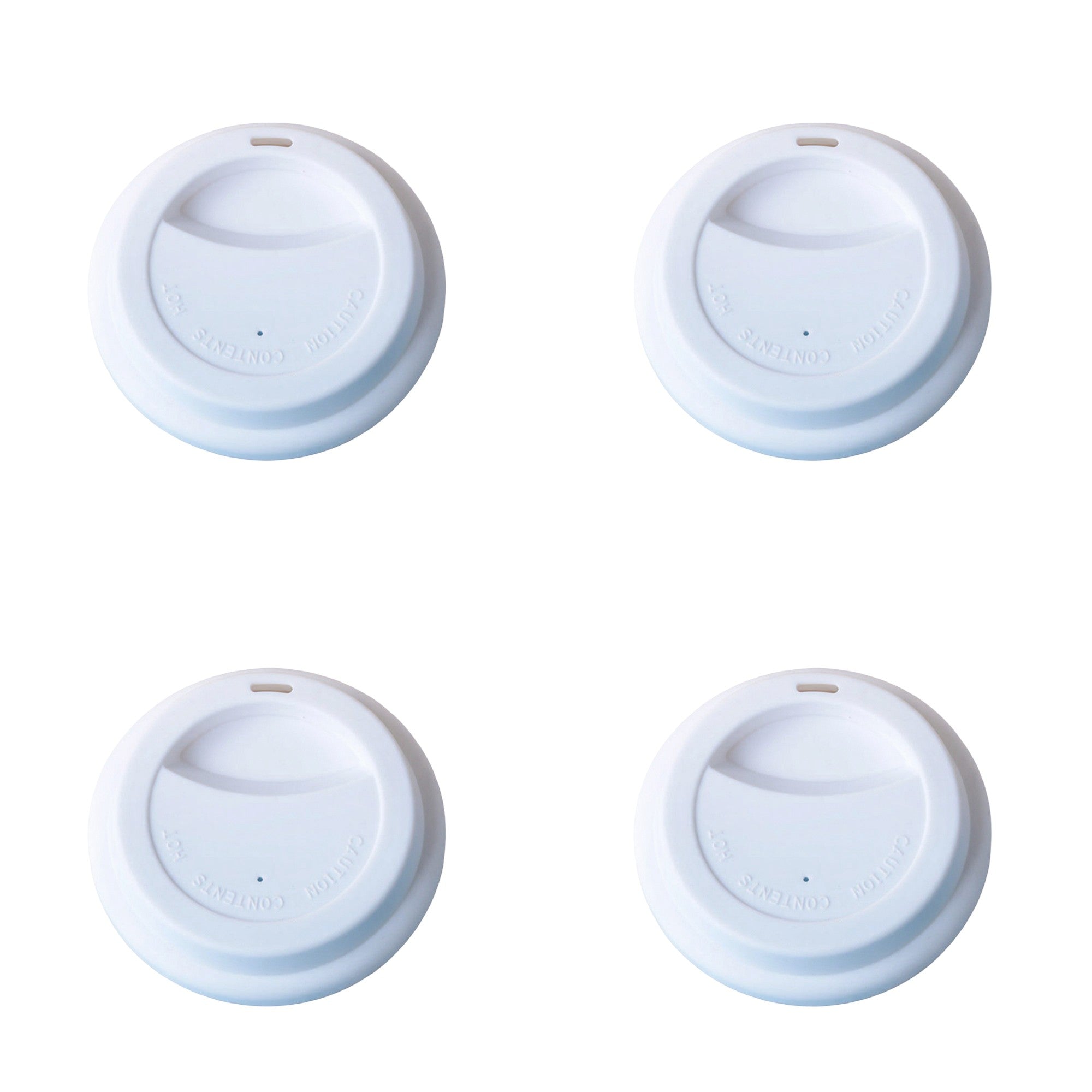 Anna-Kaci 4pcs per Set Reusable Silicone Coffee Cup Lid Spill Resistant Hot Drink Cover with Sip Opening 3.5x0.7in