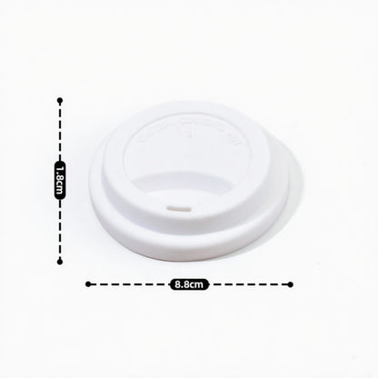 Anna-Kaci Reusable Silicone Coffee Cup Lid Spill Resistant Hot Drink Cover with Sip Opening 3.5x0.7in