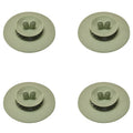 Anna-Kaci 4pcs per Set Silicone Bunny Ear Cup Lid Dustproof Insulated Drink Cover with Pop Up Vent Seal 4.6x0.7in
