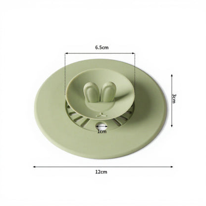 Anna-Kaci Silicone Bunny Ear Cup Lid Dustproof Insulated Drink Cover with Pop Up Vent Seal 4.6x0.7in