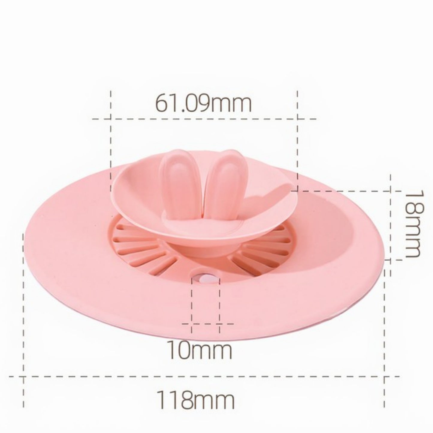 Anna-Kaci Silicone Bunny Ear Cup Lid Dustproof Insulated Drink Cover with Pop Up Vent Seal 4.6x0.7in