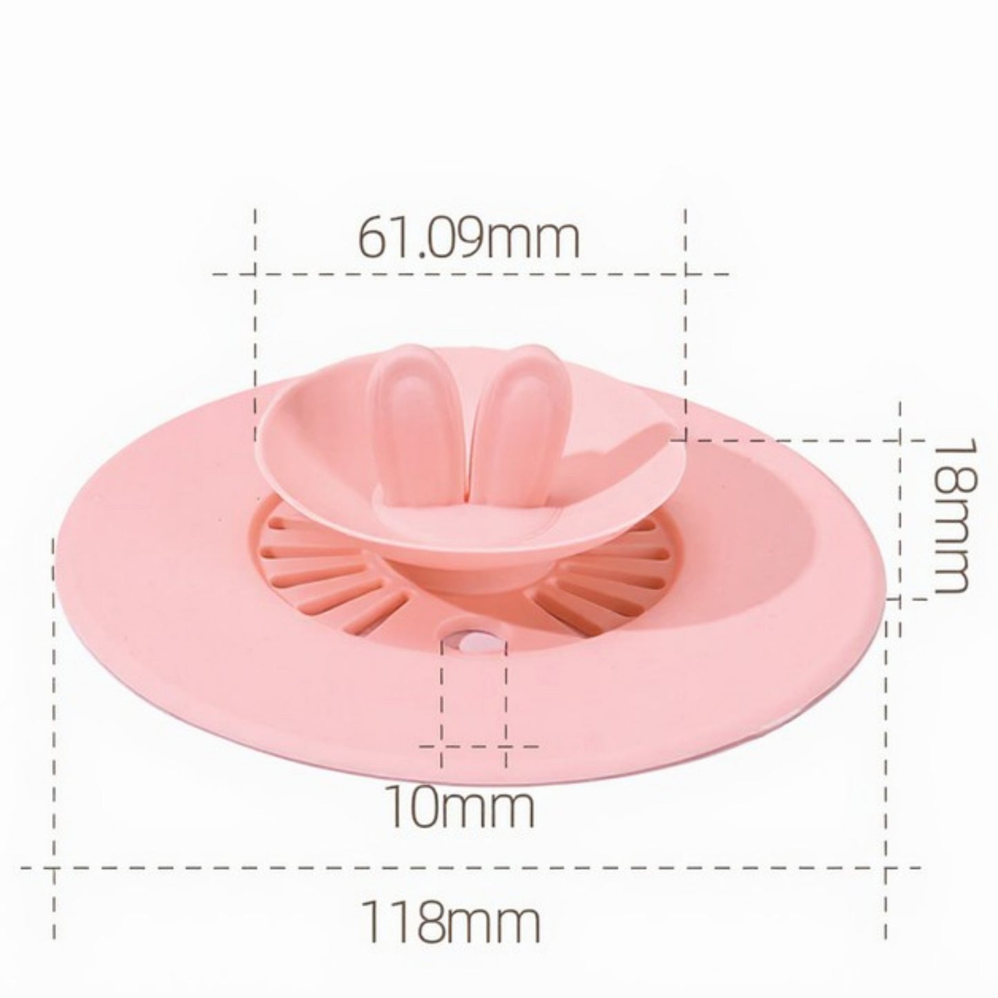 Anna-Kaci Silicone Bunny Ear Cup Lid Dustproof Insulated Drink Cover with Pop Up Vent Seal 4.6x0.7in