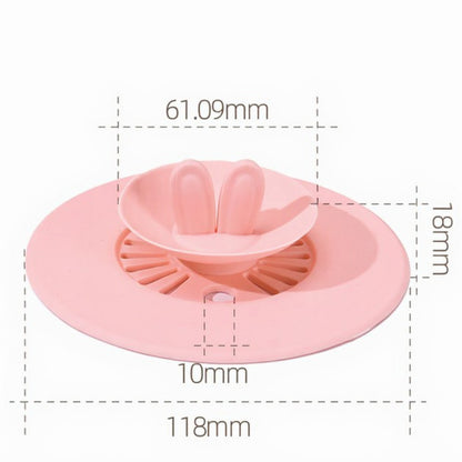 Anna-Kaci Silicone Bunny Ear Cup Lid Dustproof Insulated Drink Cover with Pop Up Vent Seal 4.6x0.7in