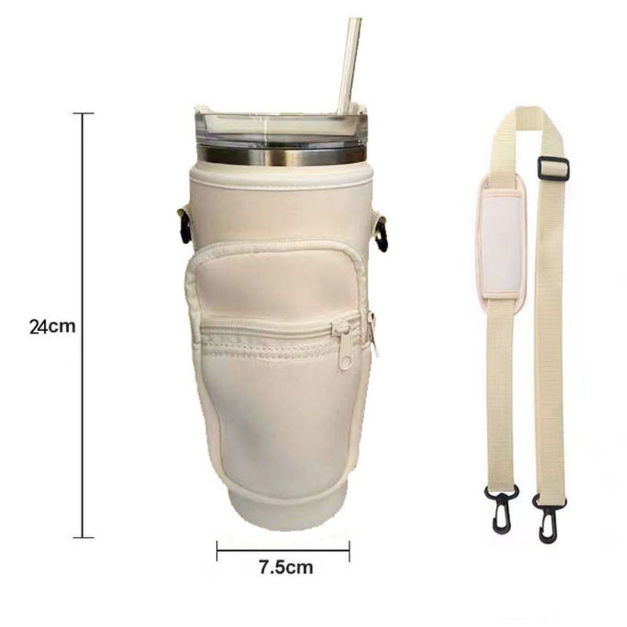Anna-Kaci Women¡¯s Multifunctional Drink Holder Bag with Key, Card, and Phone Storage, Adjustable Strap for Hands-Free Convenience