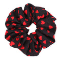 Anna-Kaci 3-Piece Heart Print Fashion Hair Scrunchie Set with Soft Fabric and Gentle Elastic Hold