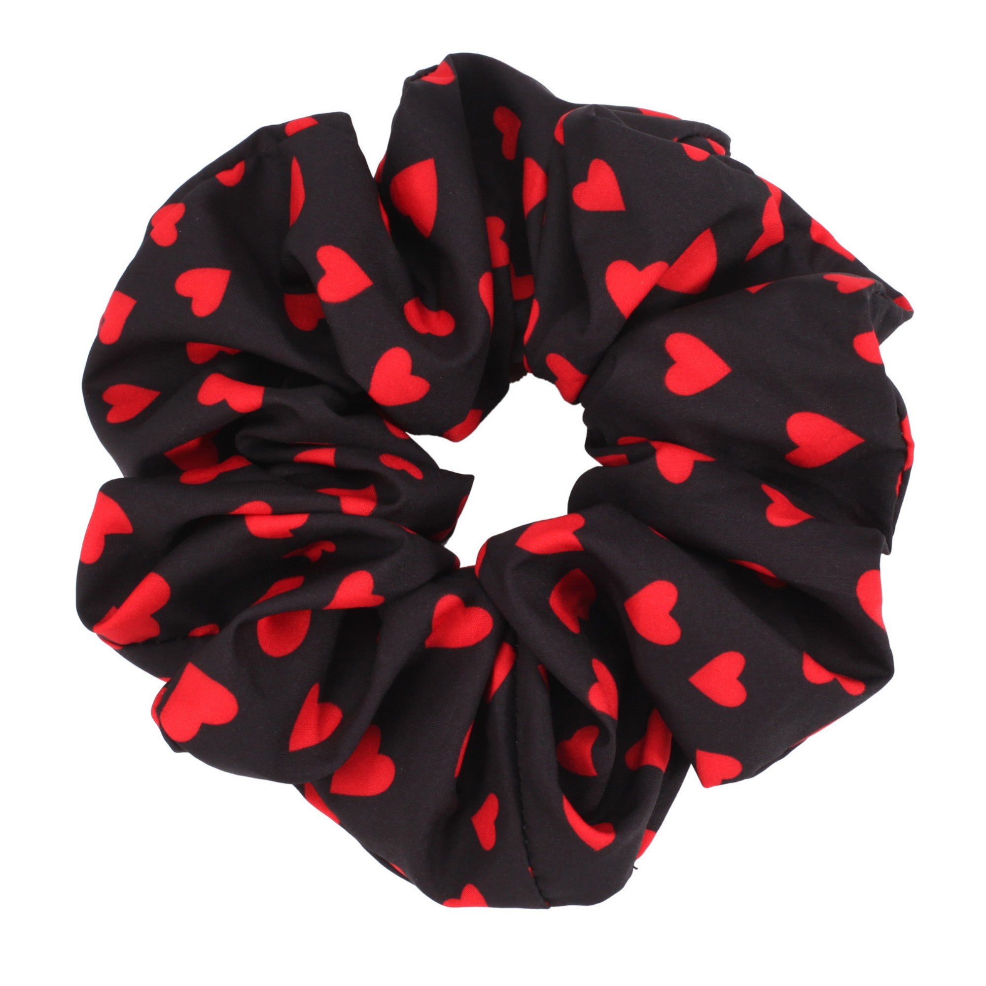 Anna-Kaci 3-Piece Heart Print Fashion Hair Scrunchie Set with Soft Fabric and Gentle Elastic Hold