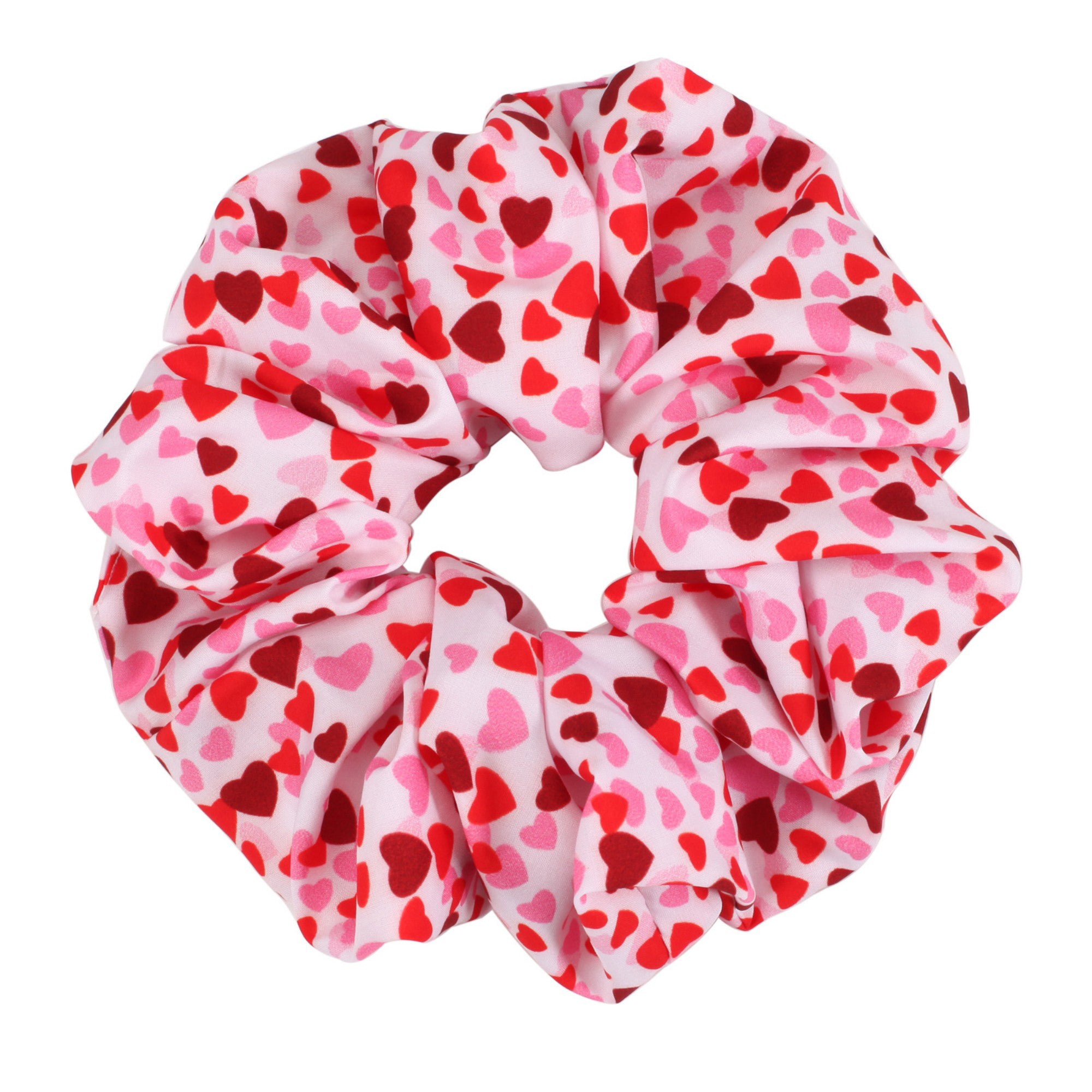 Anna-Kaci 3-Piece Heart Print Fashion Hair Scrunchie Set with Soft Fabric and Gentle Elastic Hold