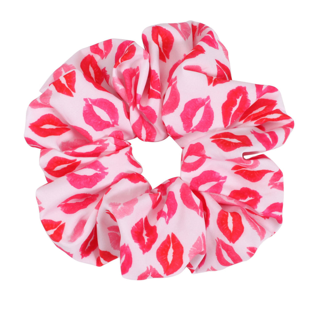 Anna-Kaci 3-Piece Heart Print Fashion Hair Scrunchie Set with Soft Fabric and Gentle Elastic Hold