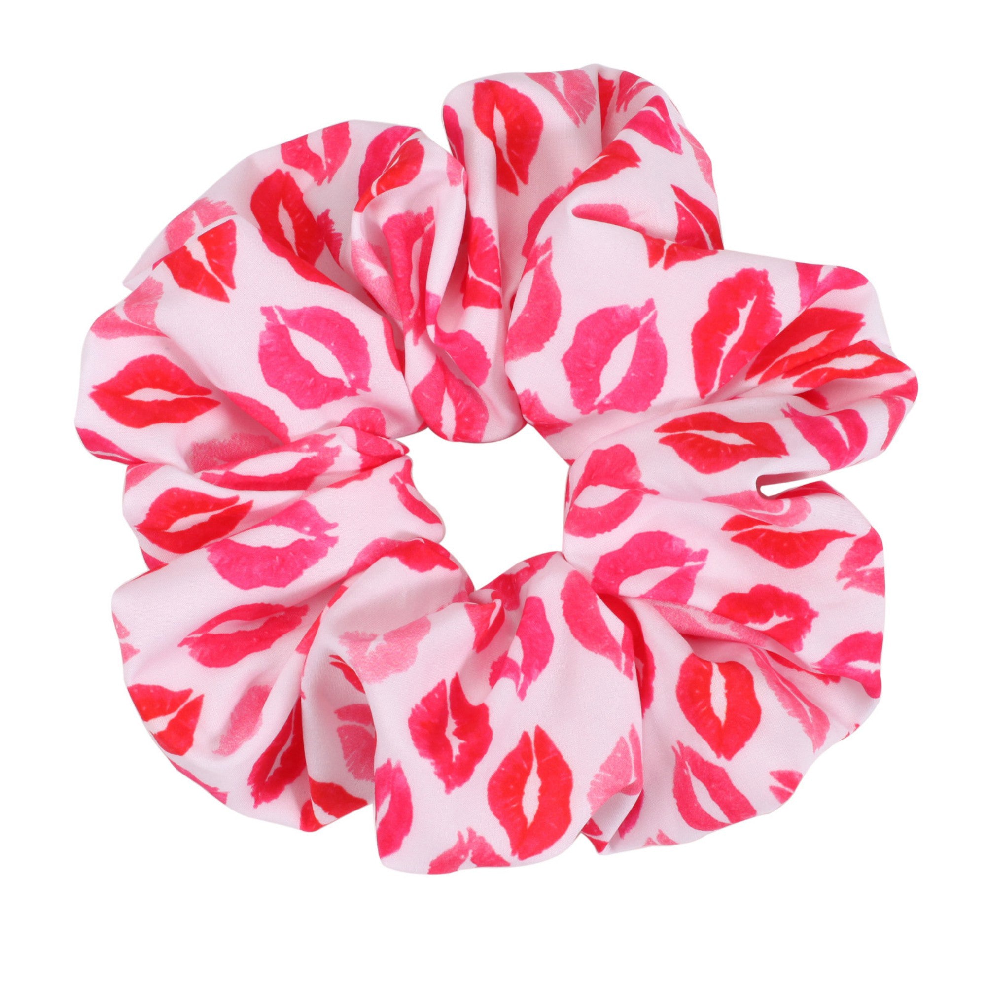 Anna-Kaci 3-Piece Heart Print Fashion Hair Scrunchie Set with Soft Fabric and Gentle Elastic Hold