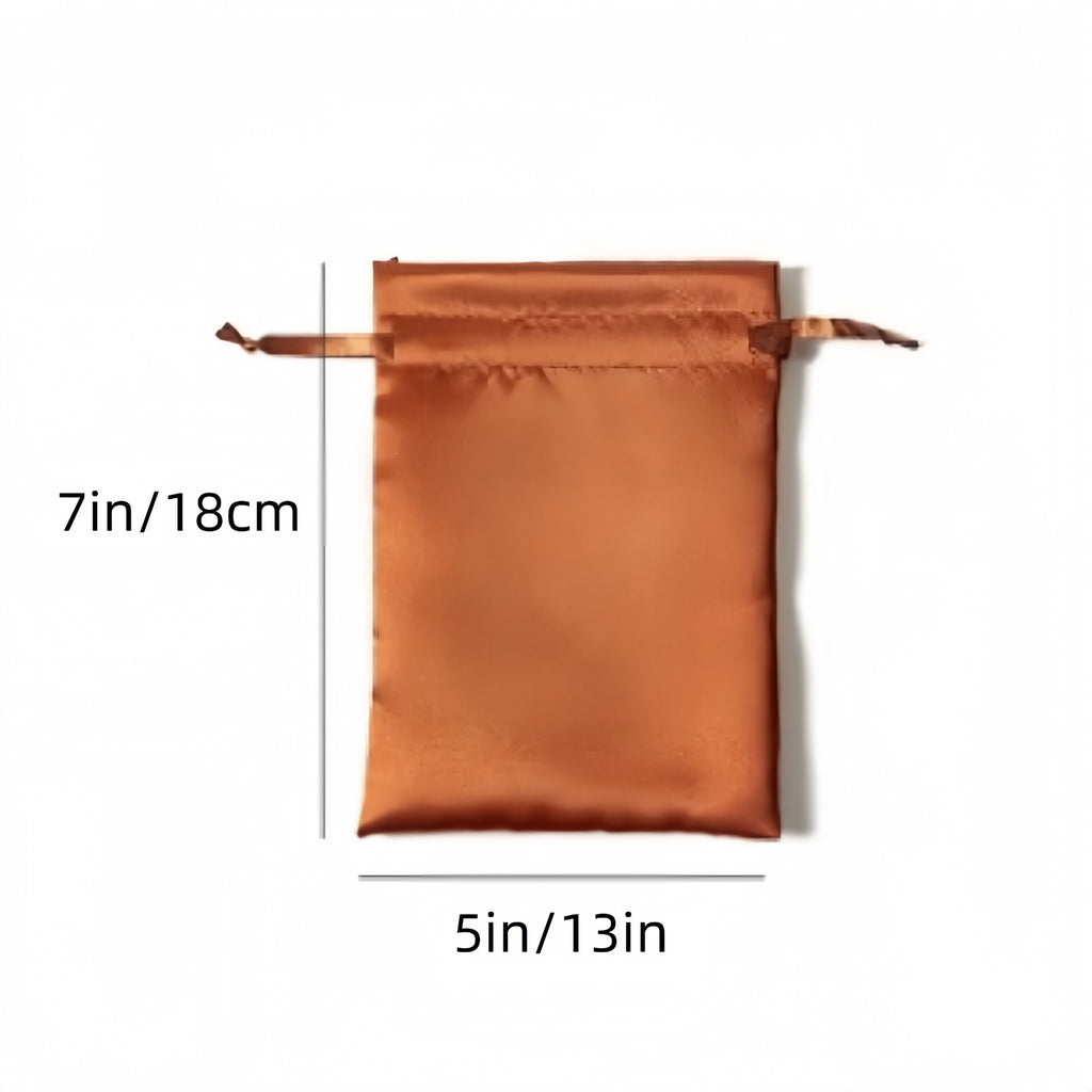 Anna-Kaci 6-Piece Satin Drawstring Pouch Set with Soft Fabric Finish for Jewelry Beauty and Gift Storage