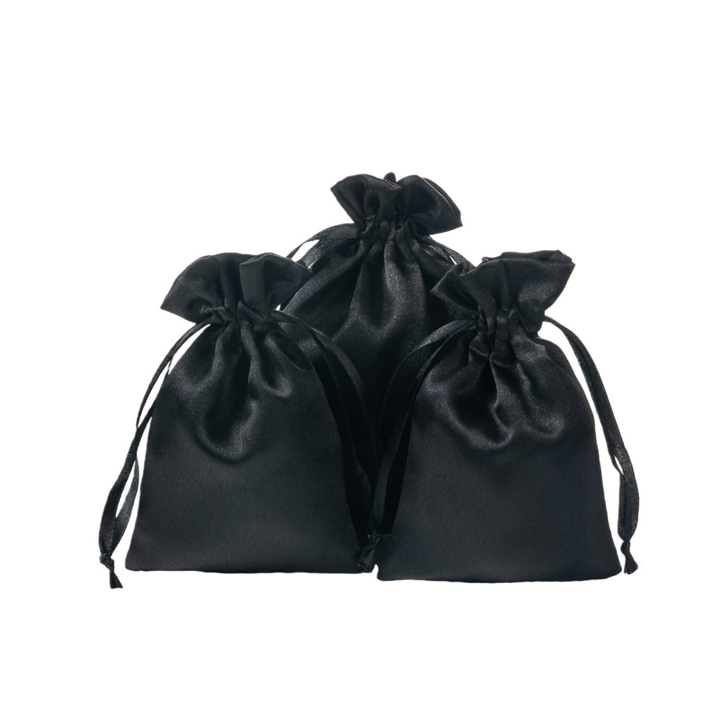 Anna-Kaci 6-Piece Satin Drawstring Pouch Set with Soft Fabric Finish for Jewelry Beauty and Gift Storage