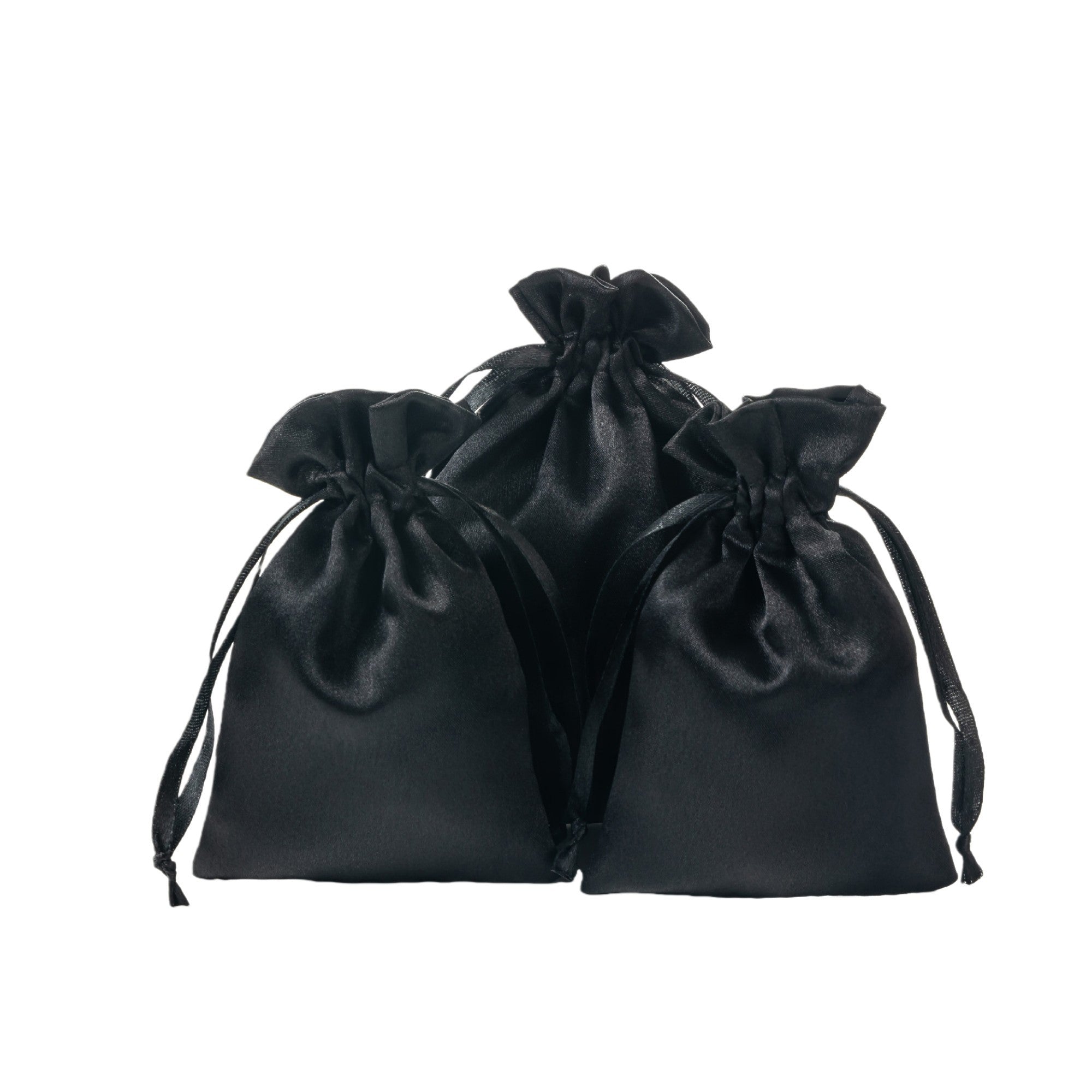 Anna-Kaci 6-Piece Satin Drawstring Pouch Set with Soft Fabric Finish for Jewelry Beauty and Gift Storage