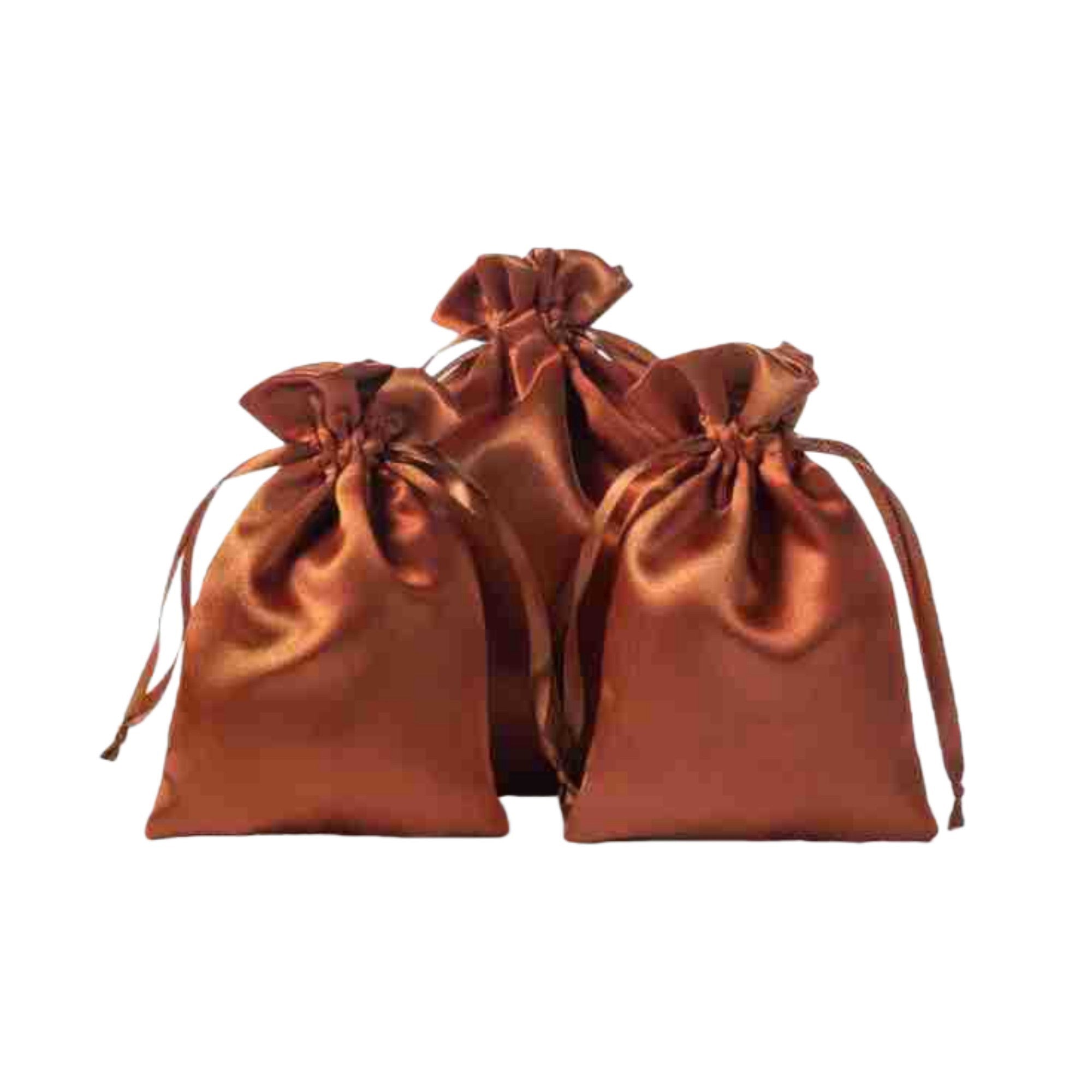 Anna-Kaci 6-Piece Satin Drawstring Pouch Set with Soft Fabric Finish for Jewelry Beauty and Gift Storage