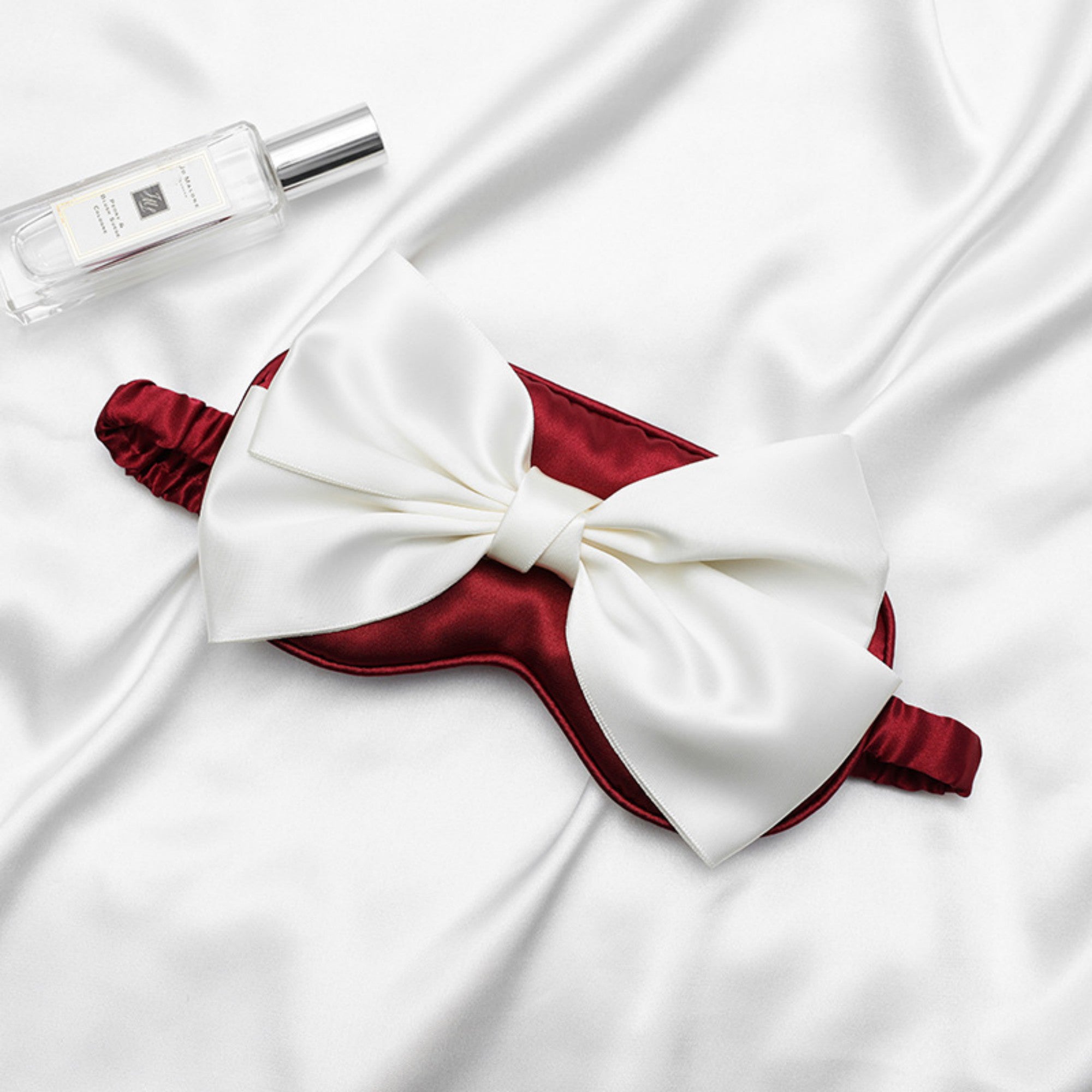 Anna-Kaci Women's Satin Sleep Mask with Oversized Bow Detail and Elastic Comfort Fit