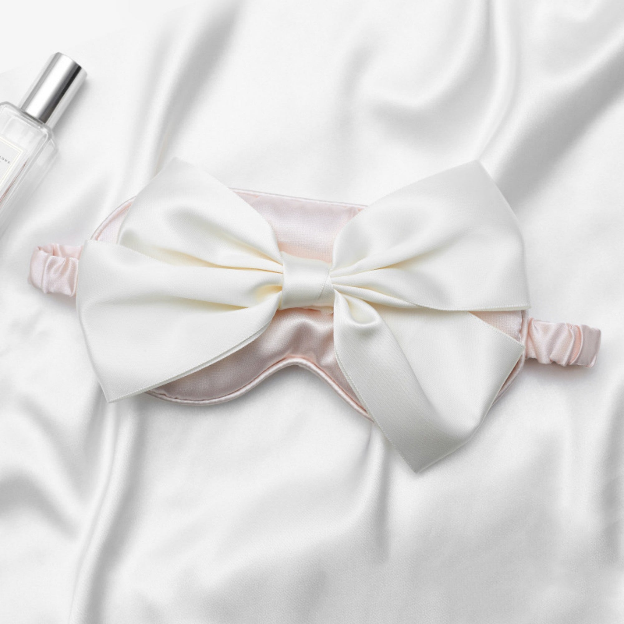 Anna-Kaci Women's Satin Sleep Mask with Oversized Bow Detail and Elastic Comfort Fit