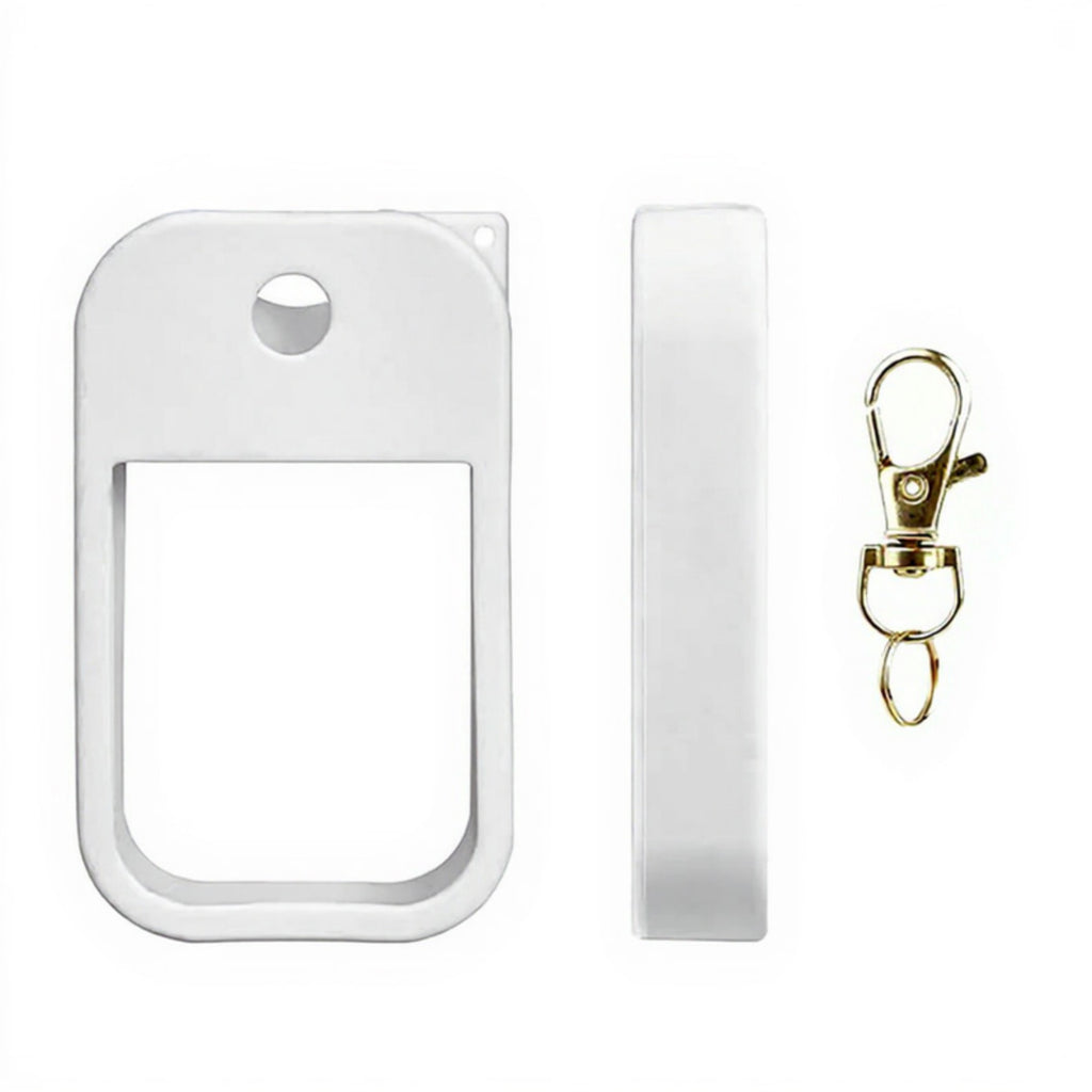Anna-Kaci Silicone Hand Sanitizer Holder Sleeve with Keychain Clip for Travel and Everyday Use 2-Piece Set