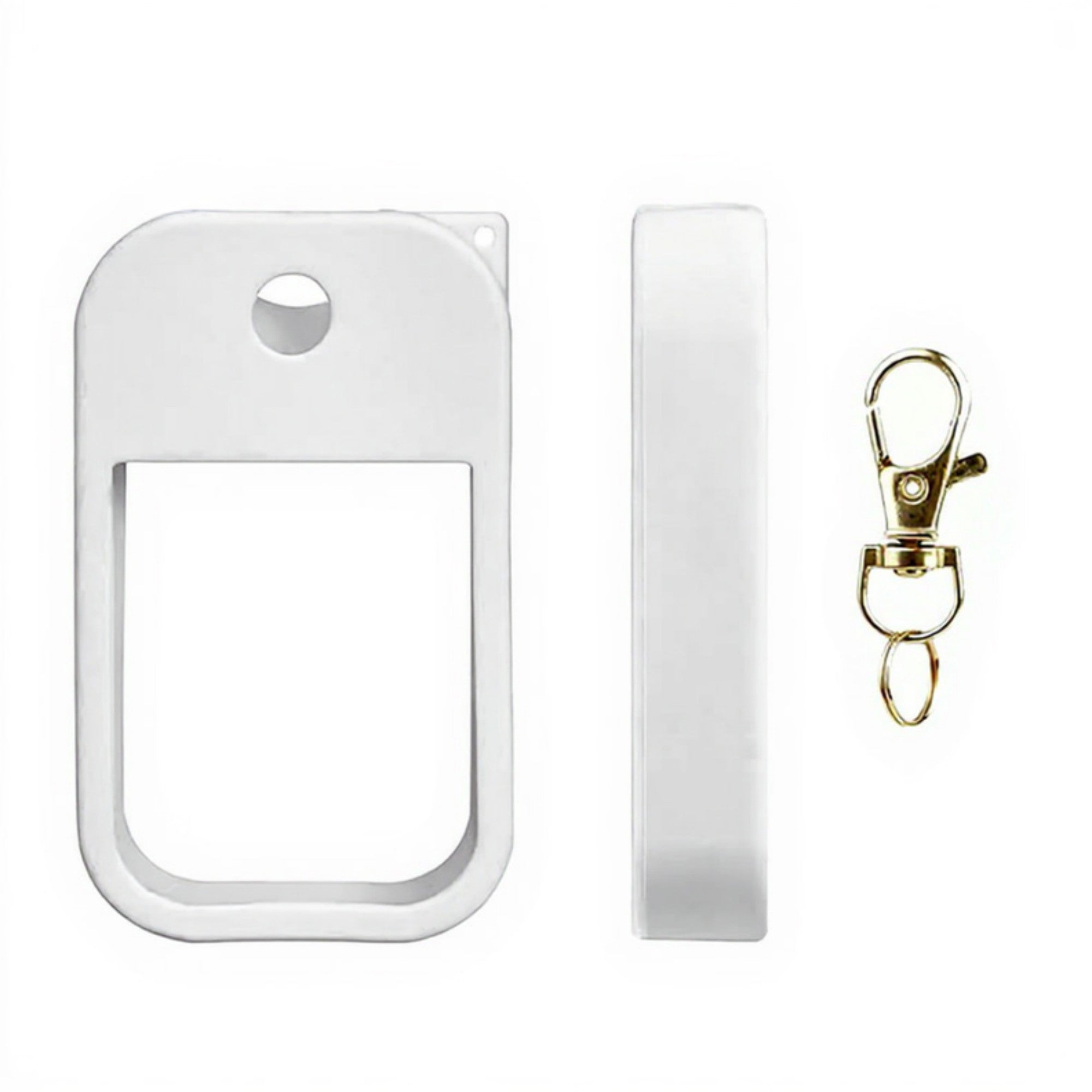 Anna-Kaci Silicone Hand Sanitizer Holder Sleeve with Keychain Clip for Travel and Everyday Use 2-Piece Set