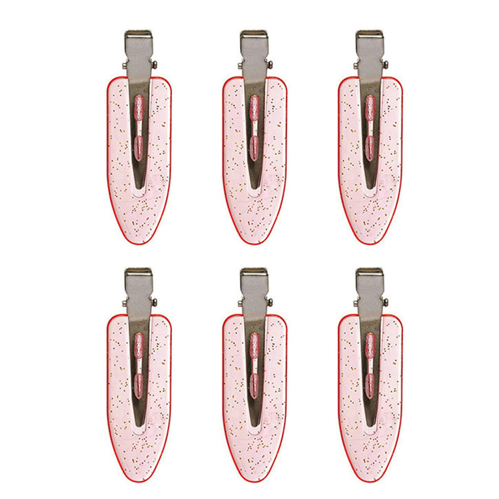 Anna-Kaci Decorative Hair Sectioning Clips with Metal Alligator Clamp for Styling and Everyday Hold 6-Piece Set 2.3x0.7in