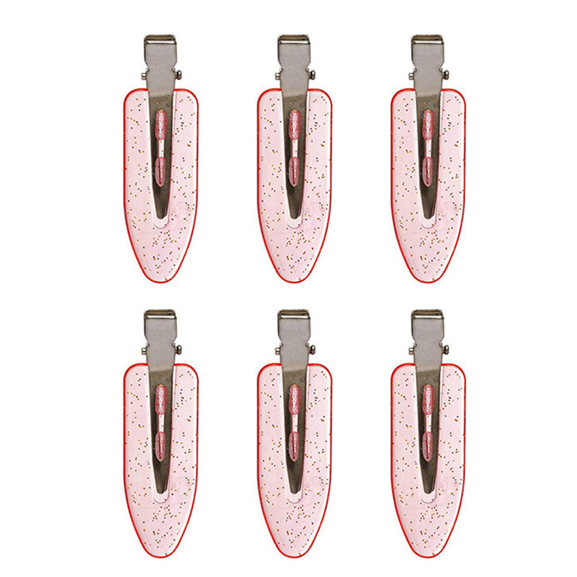 Anna-Kaci Decorative Hair Sectioning Clips with Metal Alligator Clamp for Styling and Everyday Hold 6-Piece Set 2.3x0.7in
