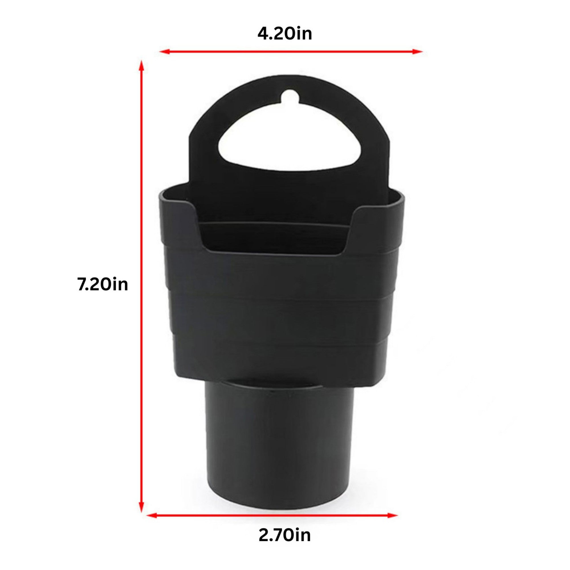 Anna-Kaci Car Cup Holder Trash Can Organizer with Removable Inner Tray and Handle Design