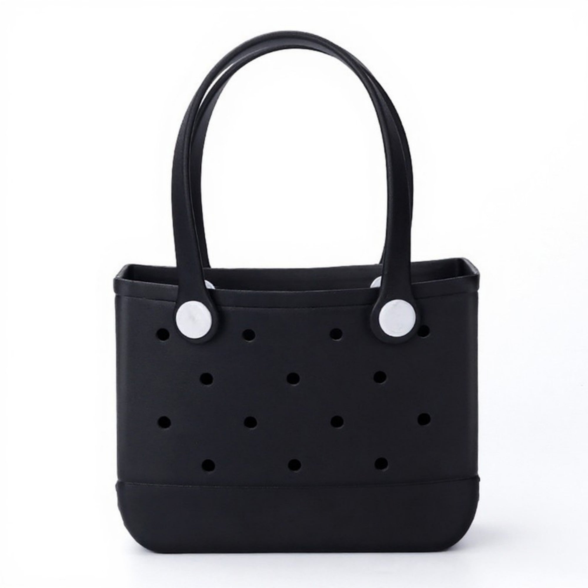 Anna-Kaci Women's Perforated Structured Tote Bag with Dual Handles and Flexible Design 11x4.3x8.3in