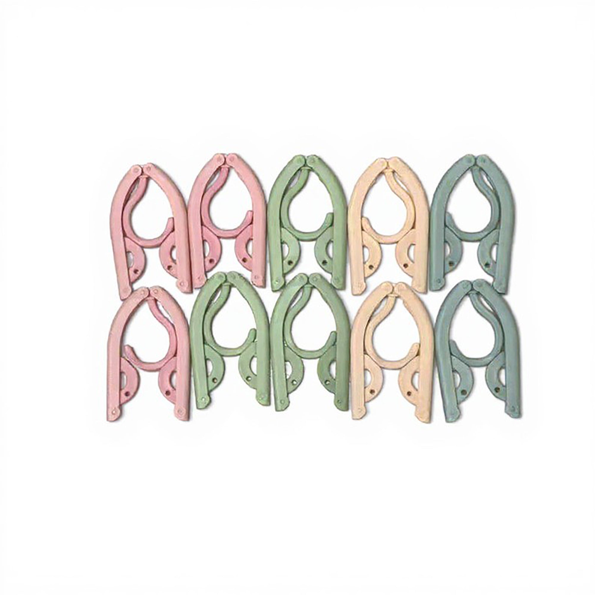 Alilang Women's 10-Piece Foldable Travel Clothes Hangers Set with Compact Collapsible Design